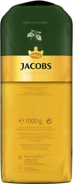 JACOBS Kaffeebohnen Expertenröstung Crema Italiano 3 Kg Geröstete Bohnen+ 1 Jacobs Barista Becher+ 1 Dose -Espresso Store fbbe40d7690cbafad7f66640b4d82c08 1