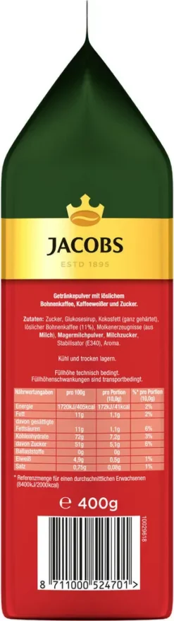 JACOBS Typ Cappuccino 10 Beutel Löslicher Kaffee Intantkaffee 10 X 400 G Cremig -Espresso Store fca7a63c6be9b0878ede75d4d21ddb01
