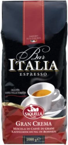 Saquella Bar Italia Espresso Gran Crema Ganze Bohnen 1kg
