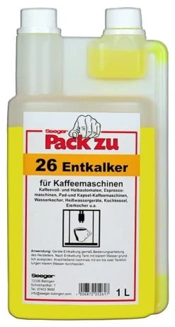 Seeger Kaffeemaschinen-Entkalker Flüssig Pack Zu 26, 1l