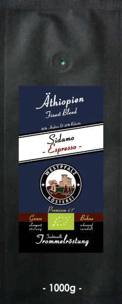 Westpfalz Rösterei BIO Sidamo Espresso Ganze Bohnen 1kg