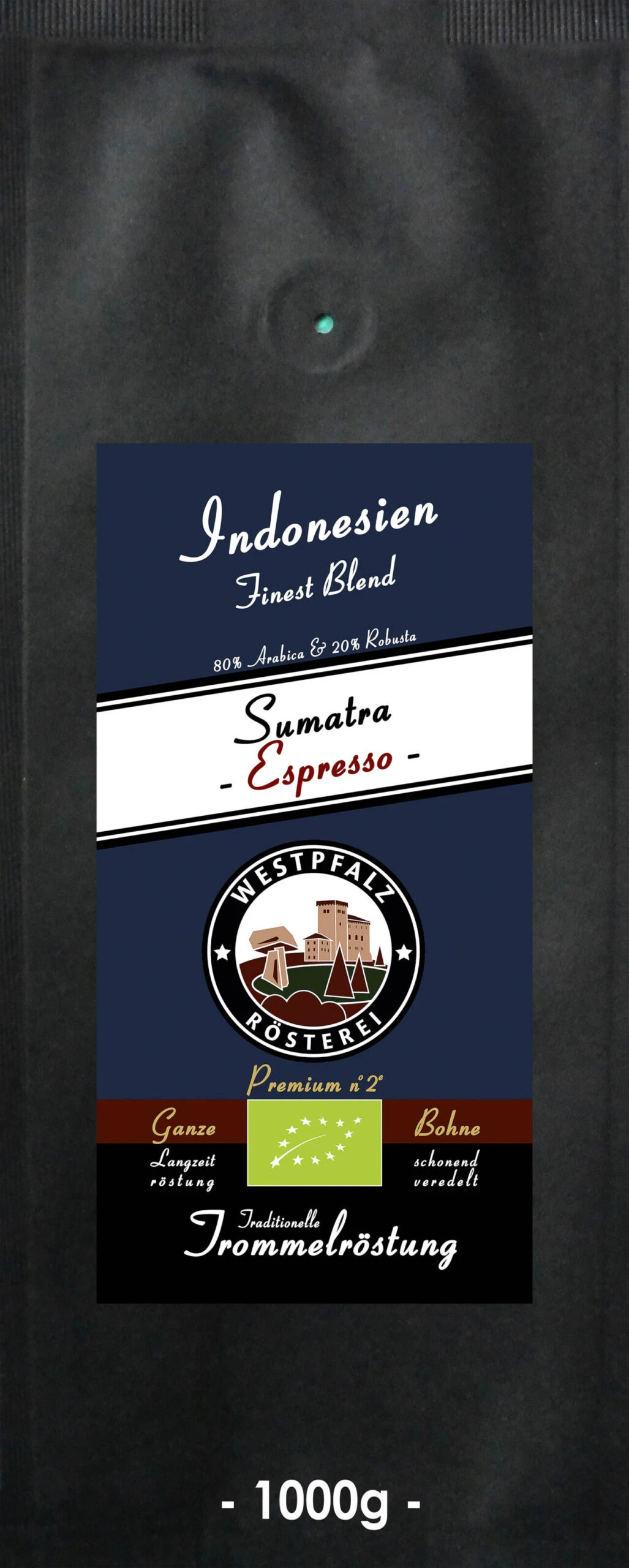 Westpfalz Rösterei BIO Sumatra Espresso Ganze Bohnen 1kg 1 Westpfalz Rösterei BIO Sumatra Espresso Ganze Bohnen 1kg